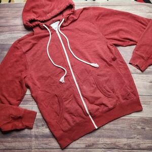 5/$15 Old Navy Zip-Front Red White Hoodie Jacket
